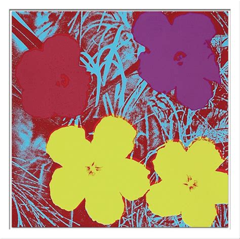 andy warhol screen print flowers.